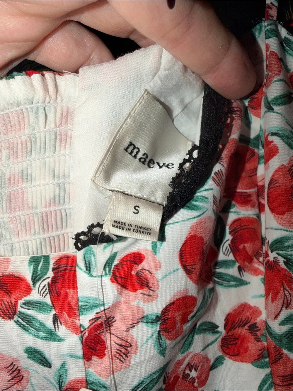 Maeve White Sundress with Red Rose Print - Picture 2 of 5